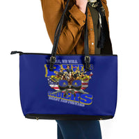 We Can We Will Buffalo Soldiers Leather Tote Bag Ready and Forward
