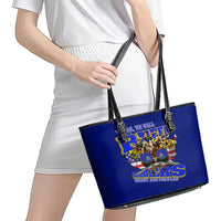 We Can We Will Buffalo Soldiers Leather Tote Bag Ready and Forward