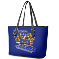 We Can We Will Buffalo Soldiers Leather Tote Bag Ready and Forward