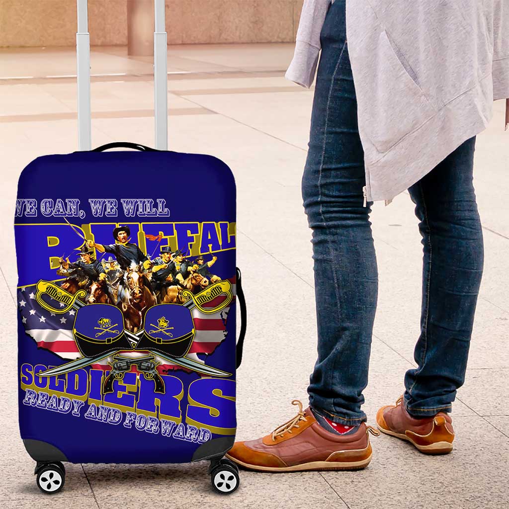 We Can We Will Buffalo Soldiers Luggage Cover Ready and Forward