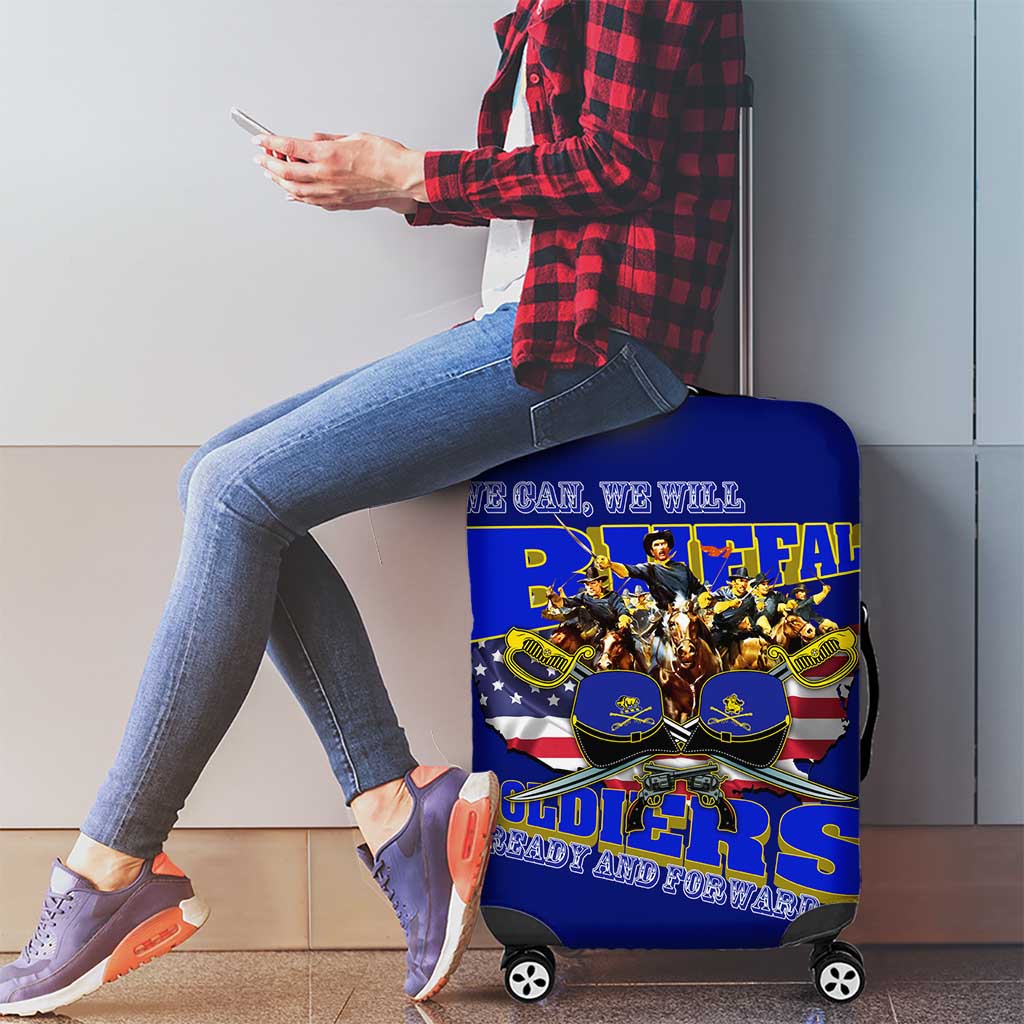 We Can We Will Buffalo Soldiers Luggage Cover Ready and Forward
