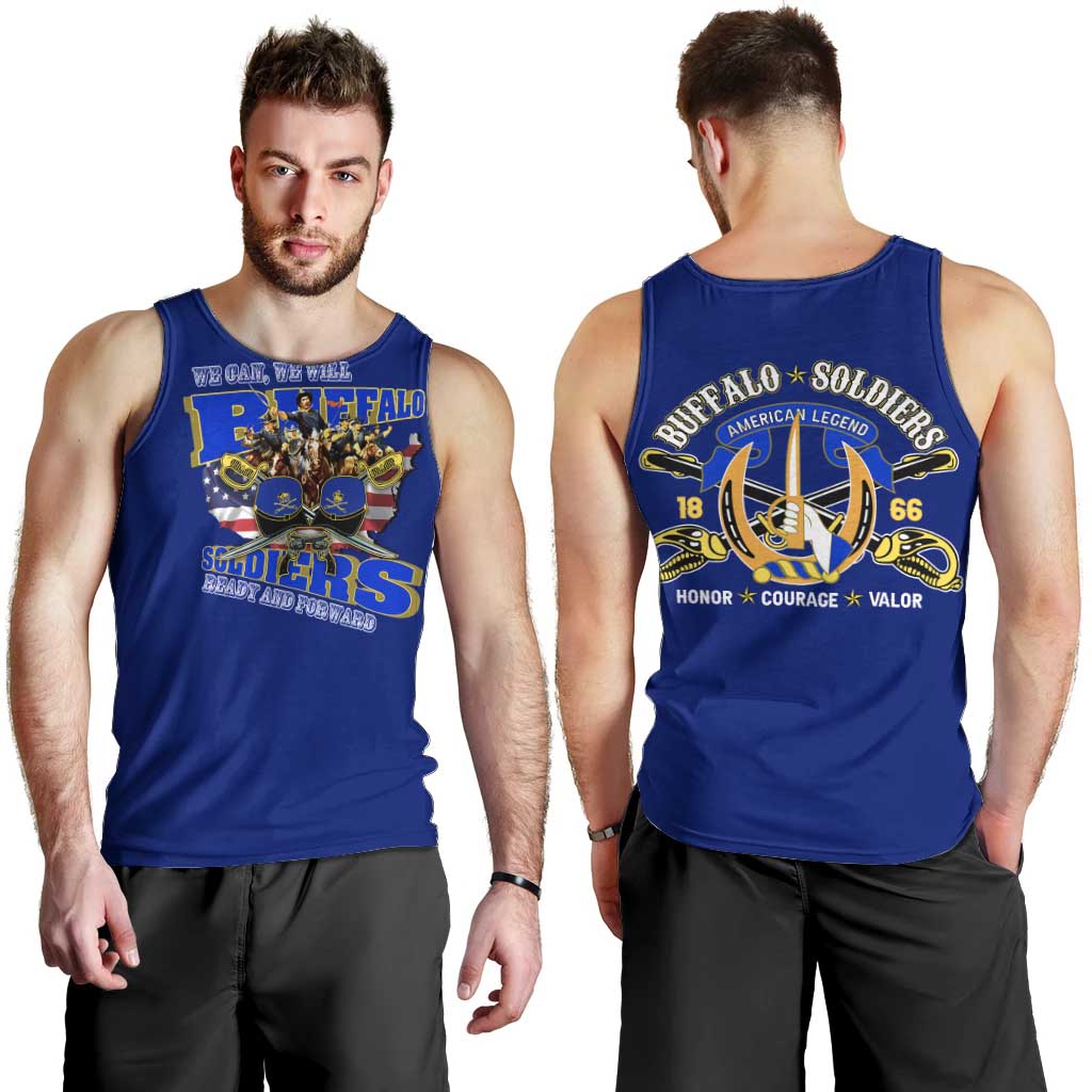 We Can We Will Buffalo Soldiers Men Tank Top Ready and Forward