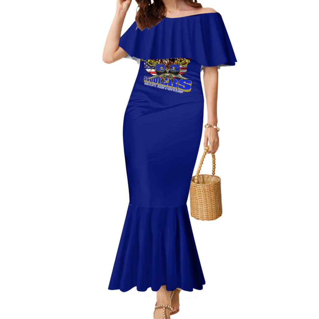 We Can We Will Buffalo Soldiers Mermaid Dress Ready and Forward