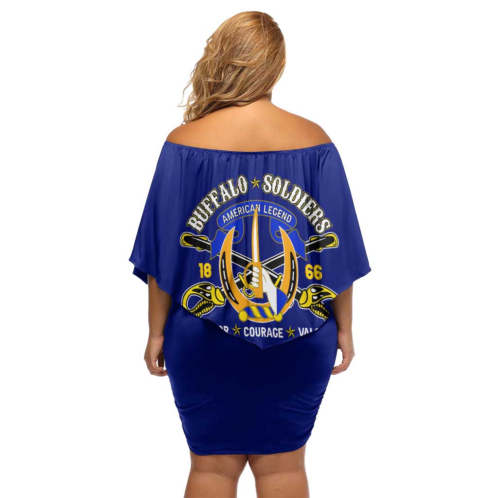 We Can We Will Buffalo Soldiers Off Shoulder Short Dress Ready and Forward