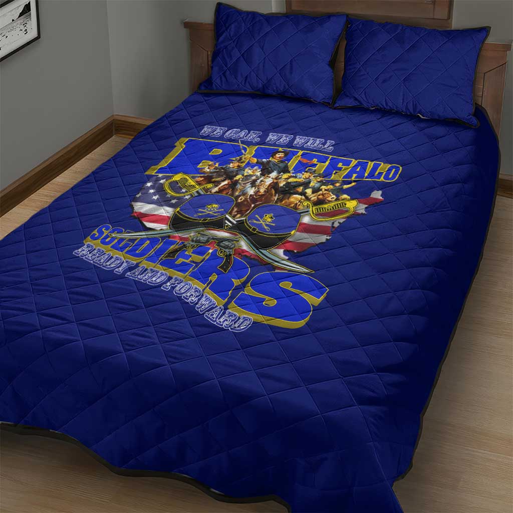 We Can We Will Buffalo Soldiers Quilt Bed Set Ready and Forward