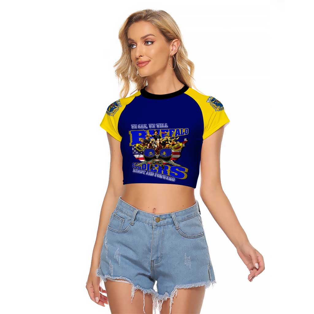 We Can We Will Buffalo Soldiers Raglan Cropped T Shirt Ready and Forward