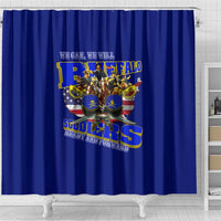 We Can We Will Buffalo Soldiers Shower Curtain Ready and Forward