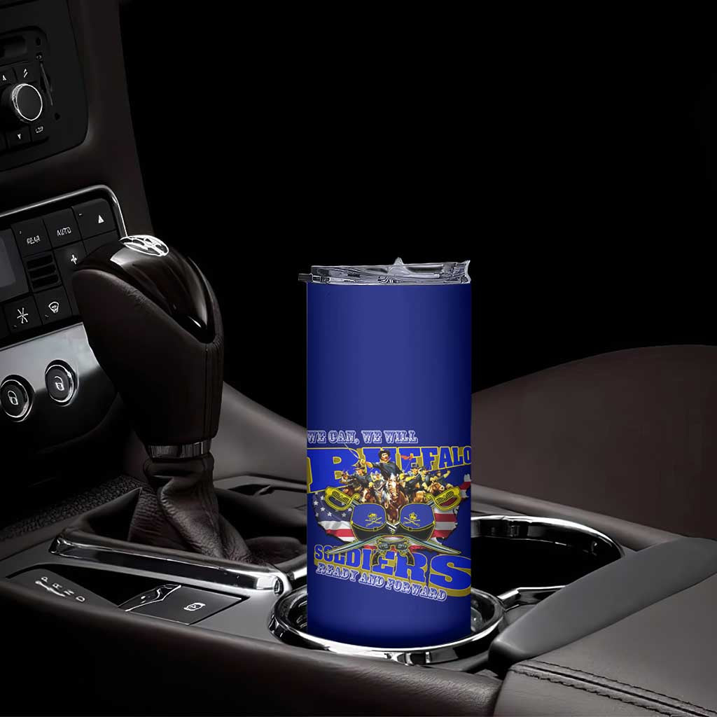 We Can We Will Buffalo Soldiers Skinny Tumbler Ready and Forward