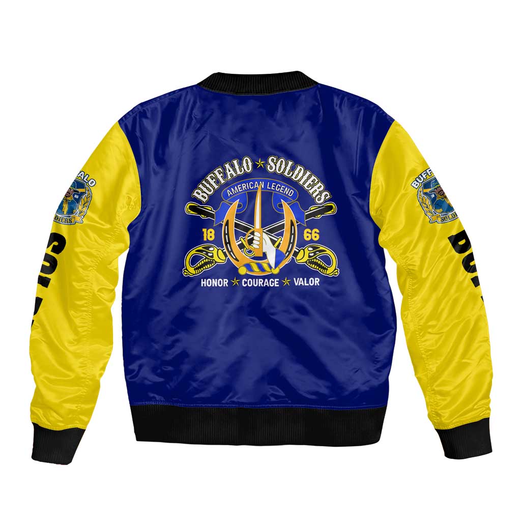 We Can We Will Buffalo Soldiers Sleeve Zip Bomber Jacket Ready and Forward