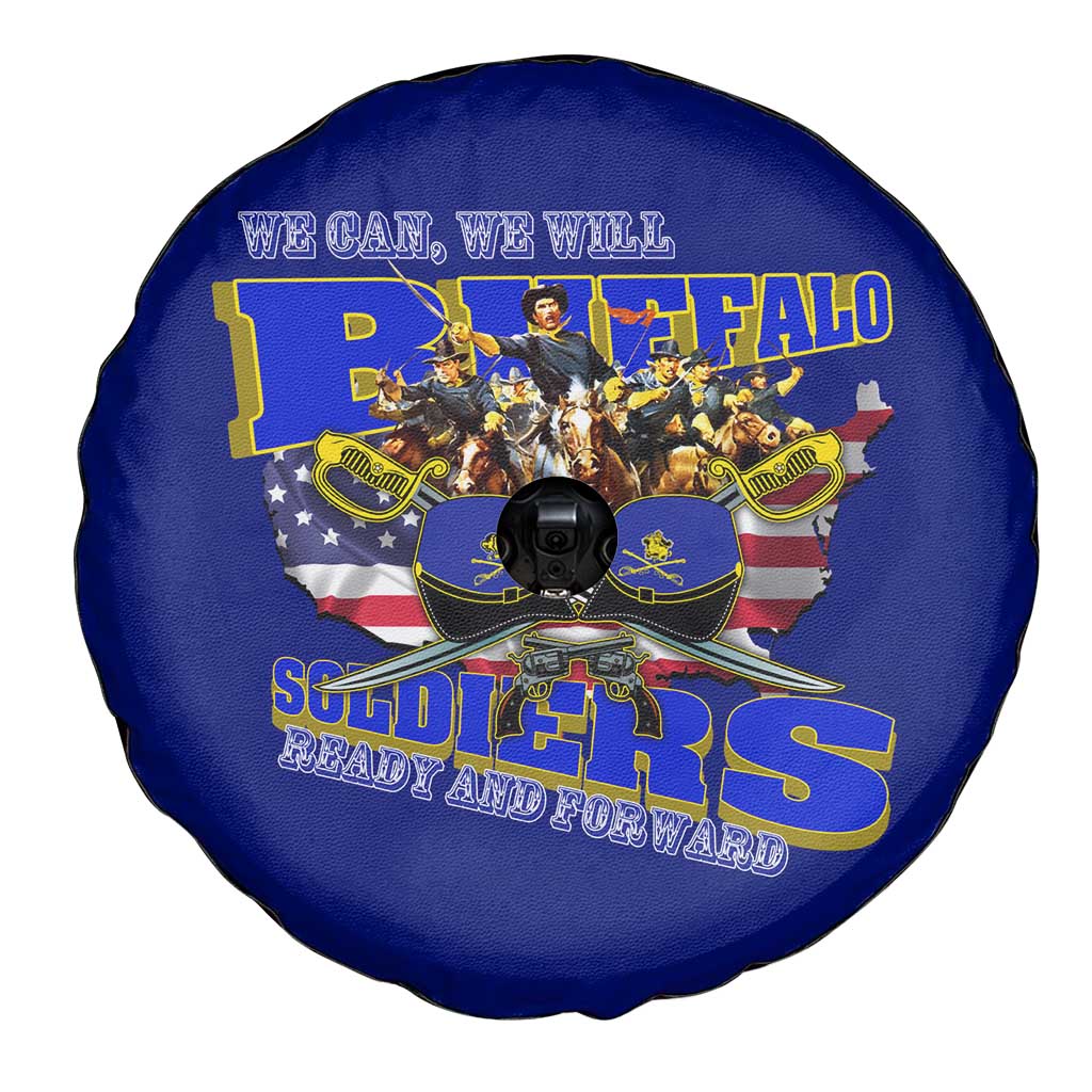 We Can We Will Buffalo Soldiers Spare Tire Cover Ready and Forward