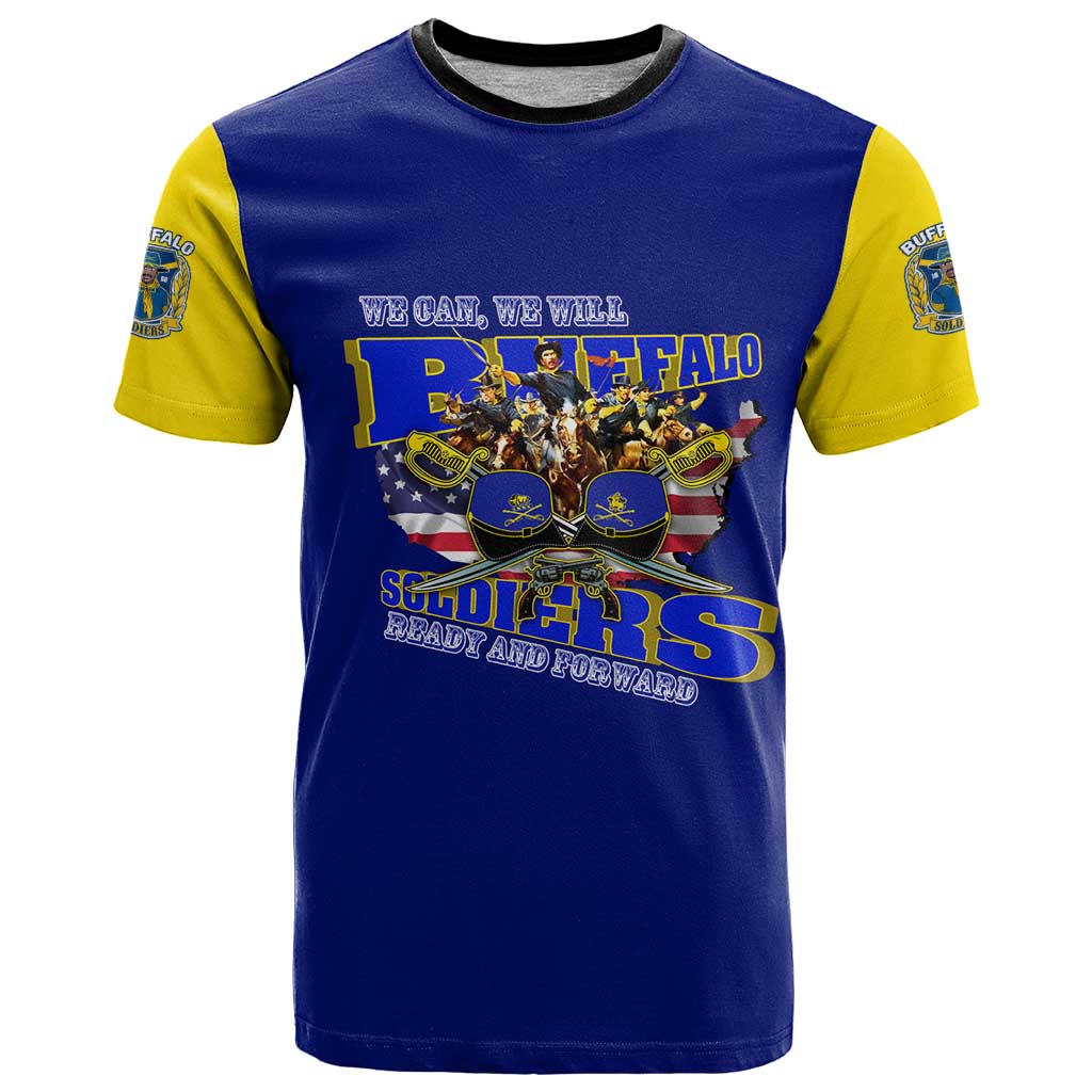 We Can We Will Buffalo Soldiers T Shirt Ready and Forward