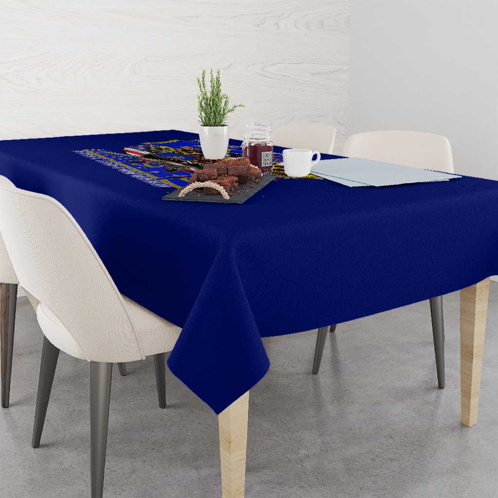 We Can We Will Buffalo Soldiers Tablecloth Ready and Forward