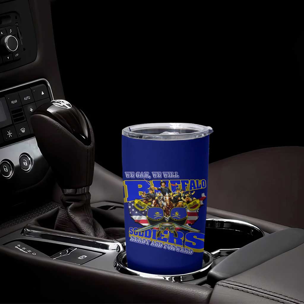 We Can We Will Buffalo Soldiers Tumbler Cup Ready and Forward