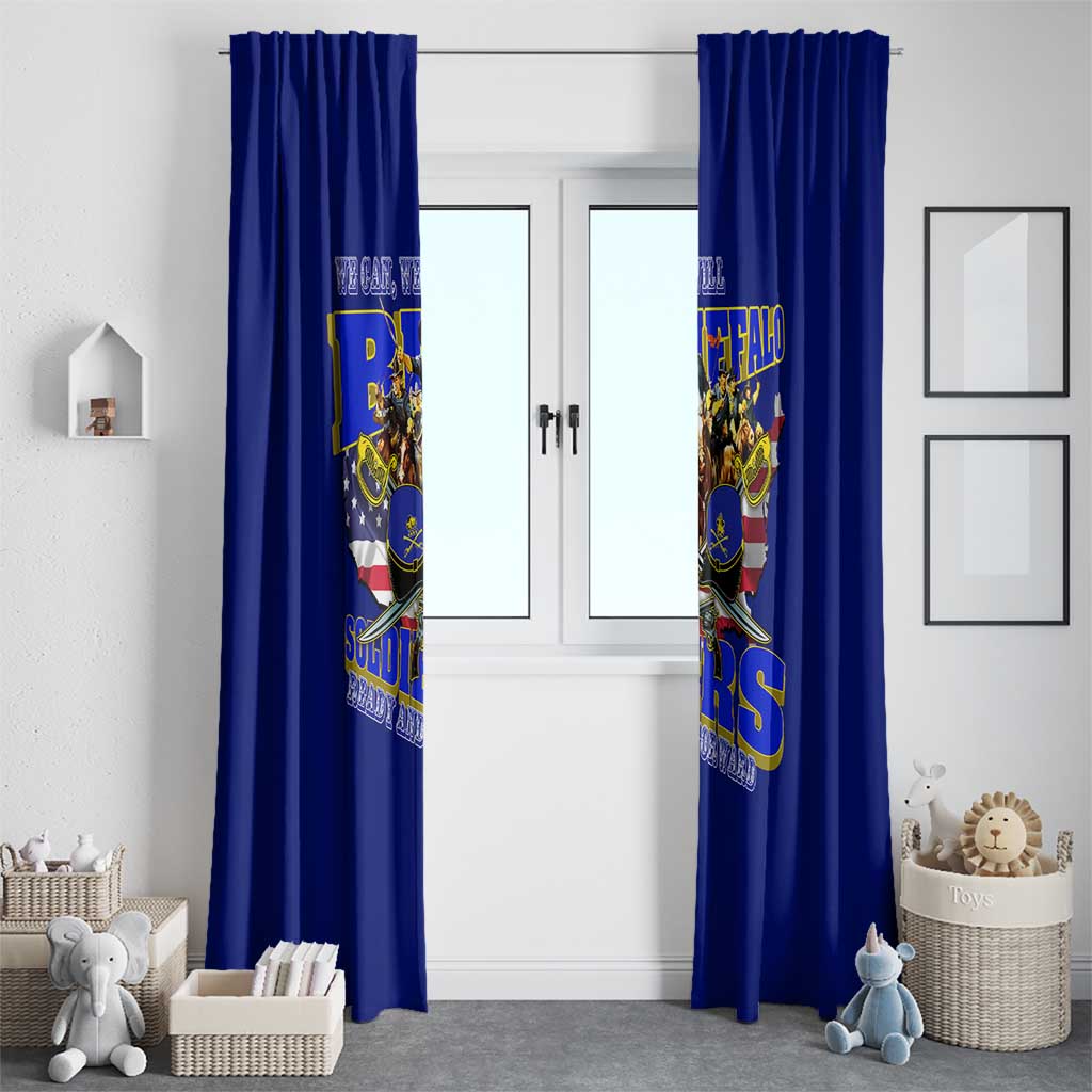 We Can We Will Buffalo Soldiers Window Curtain Ready and Forward