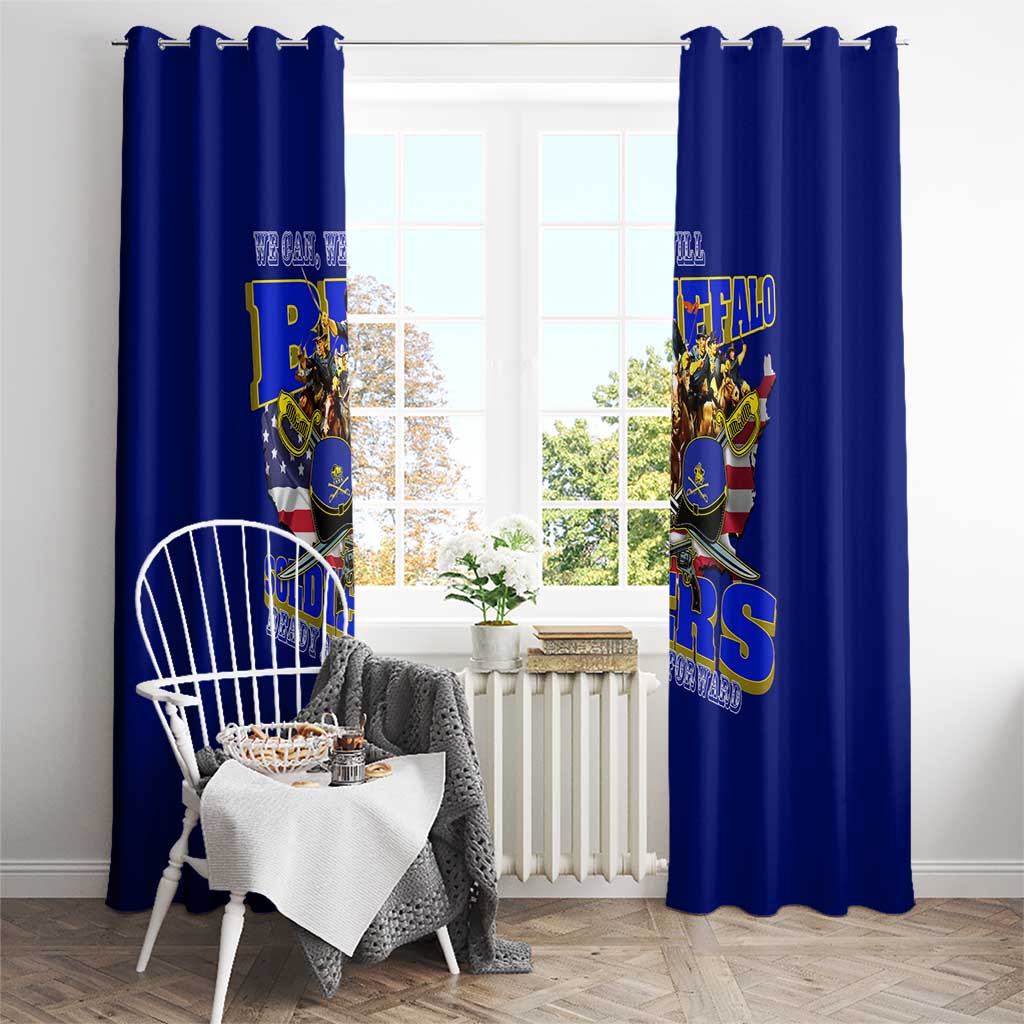We Can We Will Buffalo Soldiers Window Curtain Ready and Forward