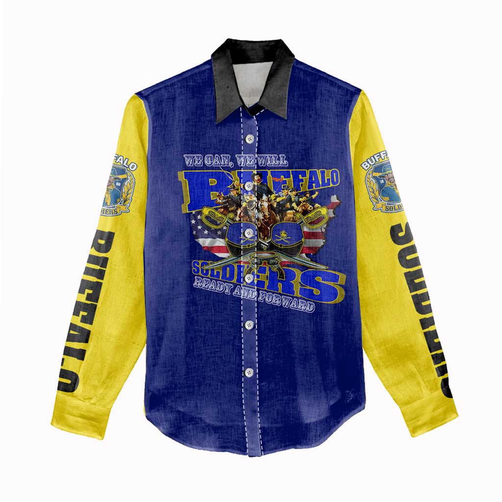 We Can We Will Buffalo Soldiers Women Casual Shirt Ready and Forward