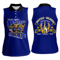 We Can We Will Buffalo Soldiers Women Sleeveless Polo Shirt Ready and Forward