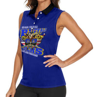 We Can We Will Buffalo Soldiers Women Sleeveless Polo Shirt Ready and Forward