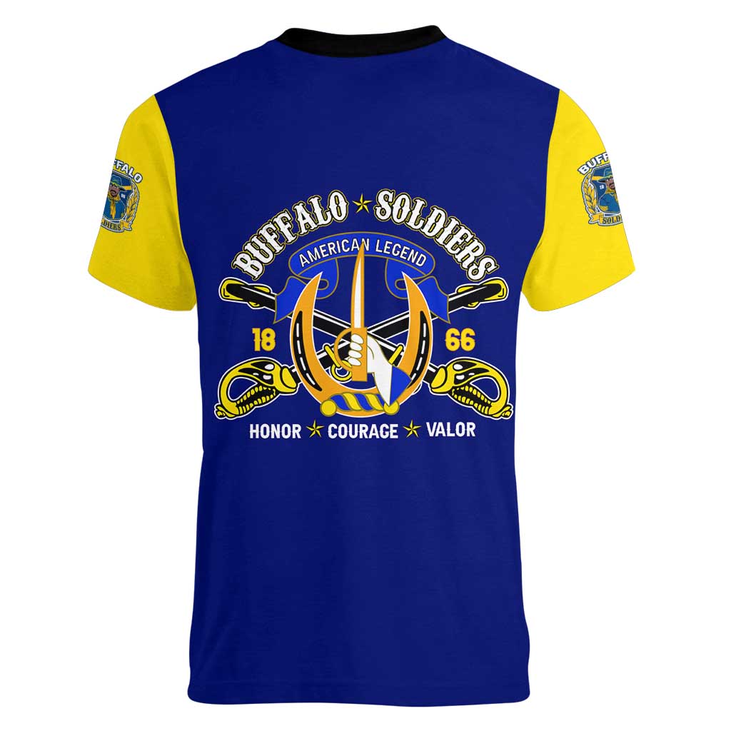 We Can We Will Buffalo Soldiers Women V-Neck T-Shirt Ready and Forward