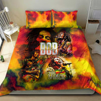 The Legend of Reggae Bedding Set Bob One Love Colorful Art