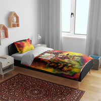 The Legend of Reggae Bedding Set Bob One Love Colorful Art