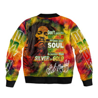 The Legend of Reggae Bomber Jacket Bob One Love Colorful Art