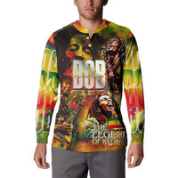 The Legend of Reggae Button Sweatshirt Bob One Love Colorful Art