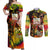 The Legend of Reggae Couples Matching Off Shoulder Maxi Dress and Long Sleeve Button Shirt Bob One Love Colorful Art