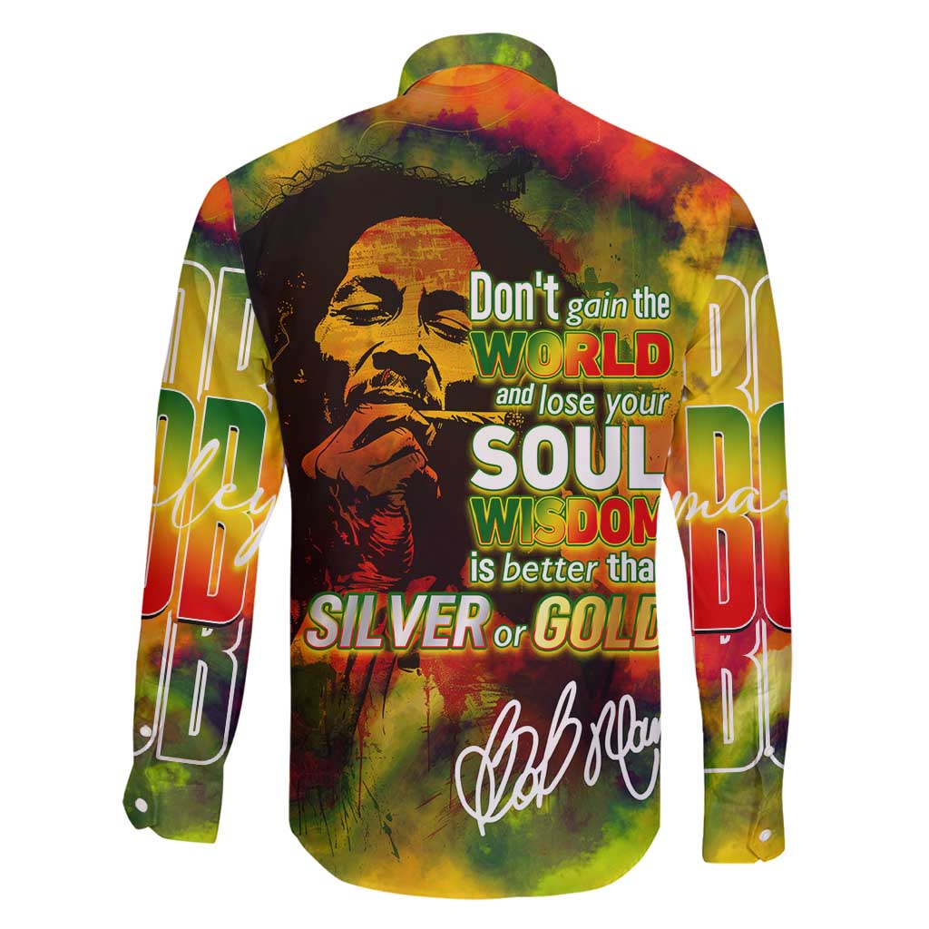 The Legend of Reggae Family Matching Off Shoulder Short Dress and Hawaiian Shirt Bob One Love Colorful Art