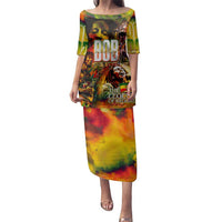 The Legend of Reggae Family Matching Puletasi and Hawaiian Shirt Bob One Love Colorful Art