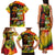 The Legend of Reggae Family Matching Tank Maxi Dress and Hawaiian Shirt Bob One Love Colorful Art