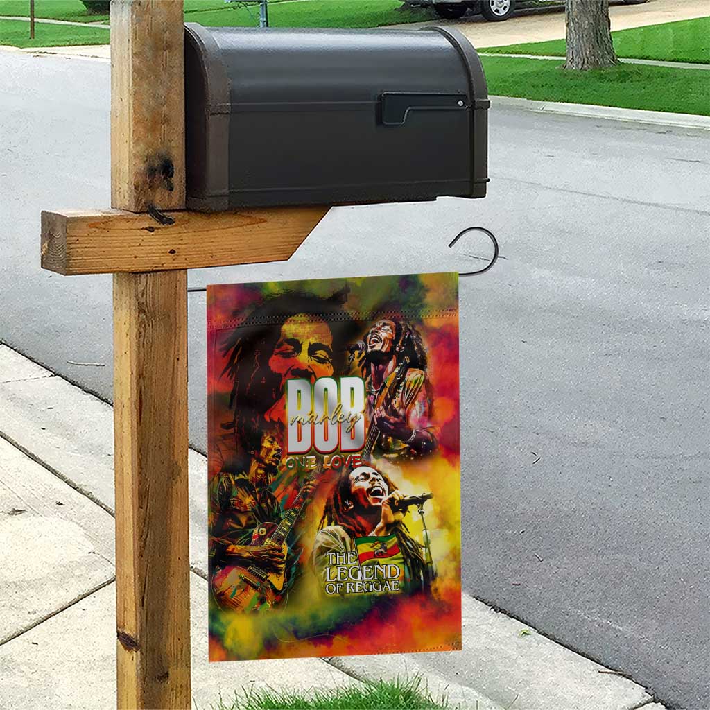 The Legend of Reggae Garden Flag Bob One Love Colorful Art