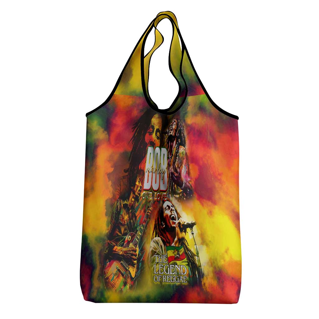 The Legend of Reggae Grocery Bag Bob One Love Colorful Art