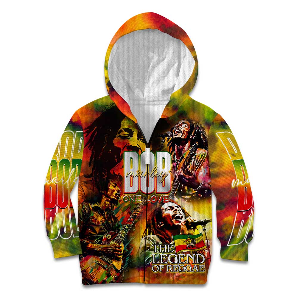 The Legend of Reggae Kid Hoodie Bob One Love Colorful Art