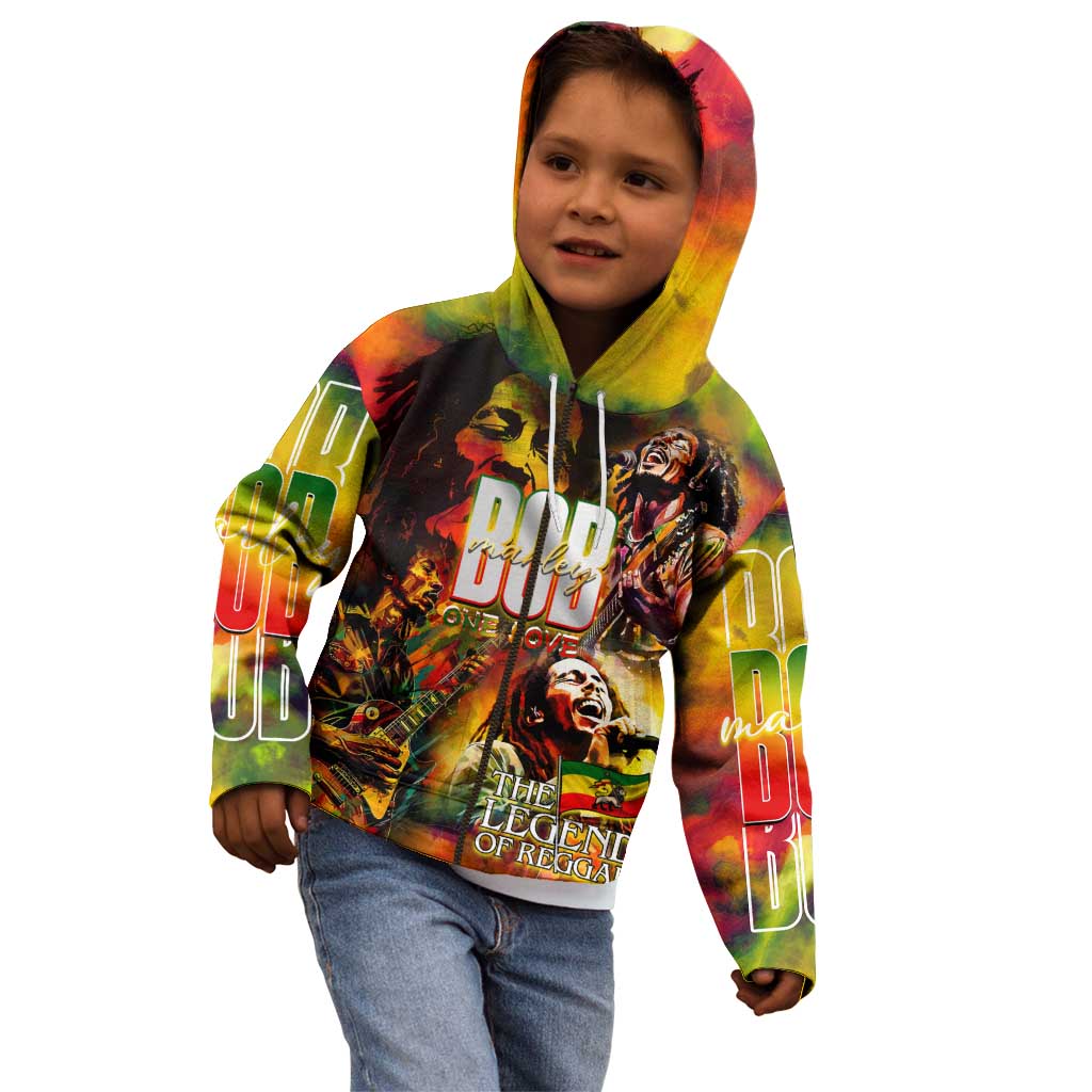 The Legend of Reggae Kid Hoodie Bob One Love Colorful Art