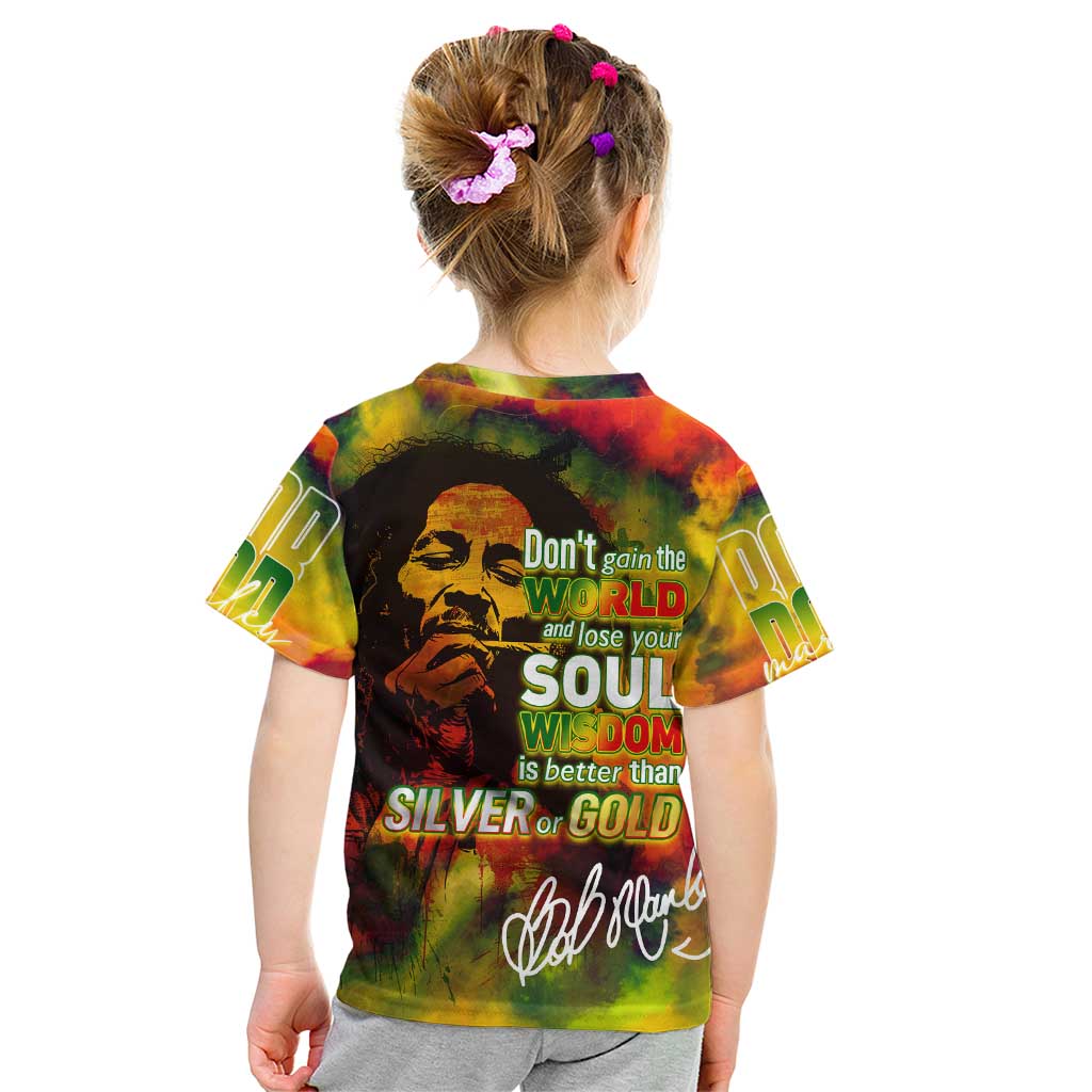 The Legend of Reggae Kid T Shirt Bob One Love Colorful Art