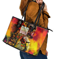 The Legend of Reggae Leather Tote Bag Bob One Love Colorful Art