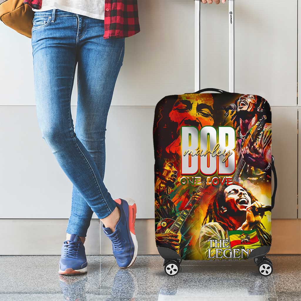 The Legend of Reggae Luggage Cover Bob One Love Colorful Art