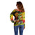 The Legend of Reggae Off Shoulder Sweater Bob One Love Colorful Art