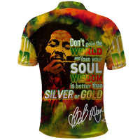 The Legend of Reggae Polo Shirt Bob One Love Colorful Art