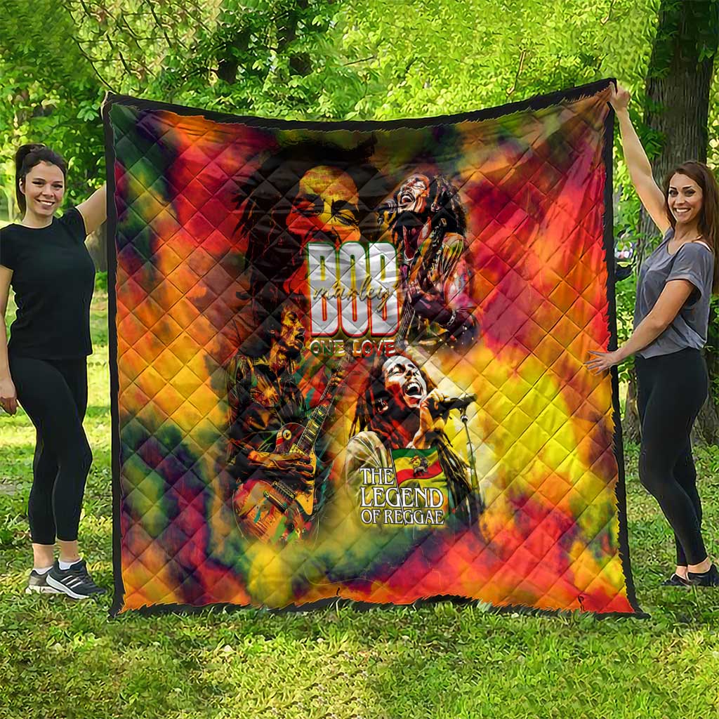 The Legend of Reggae Quilt Bob One Love Colorful Art