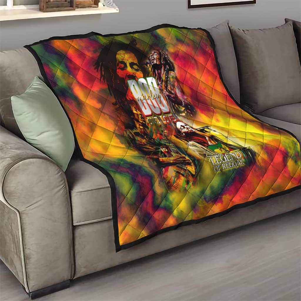 The Legend of Reggae Quilt Bob One Love Colorful Art