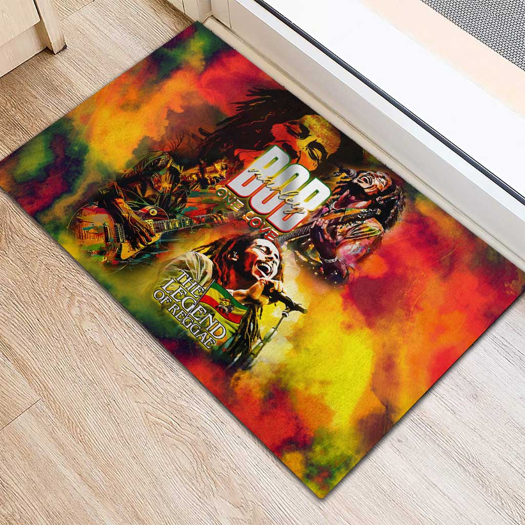 The Legend of Reggae Rubber Doormat Bob One Love Colorful Art