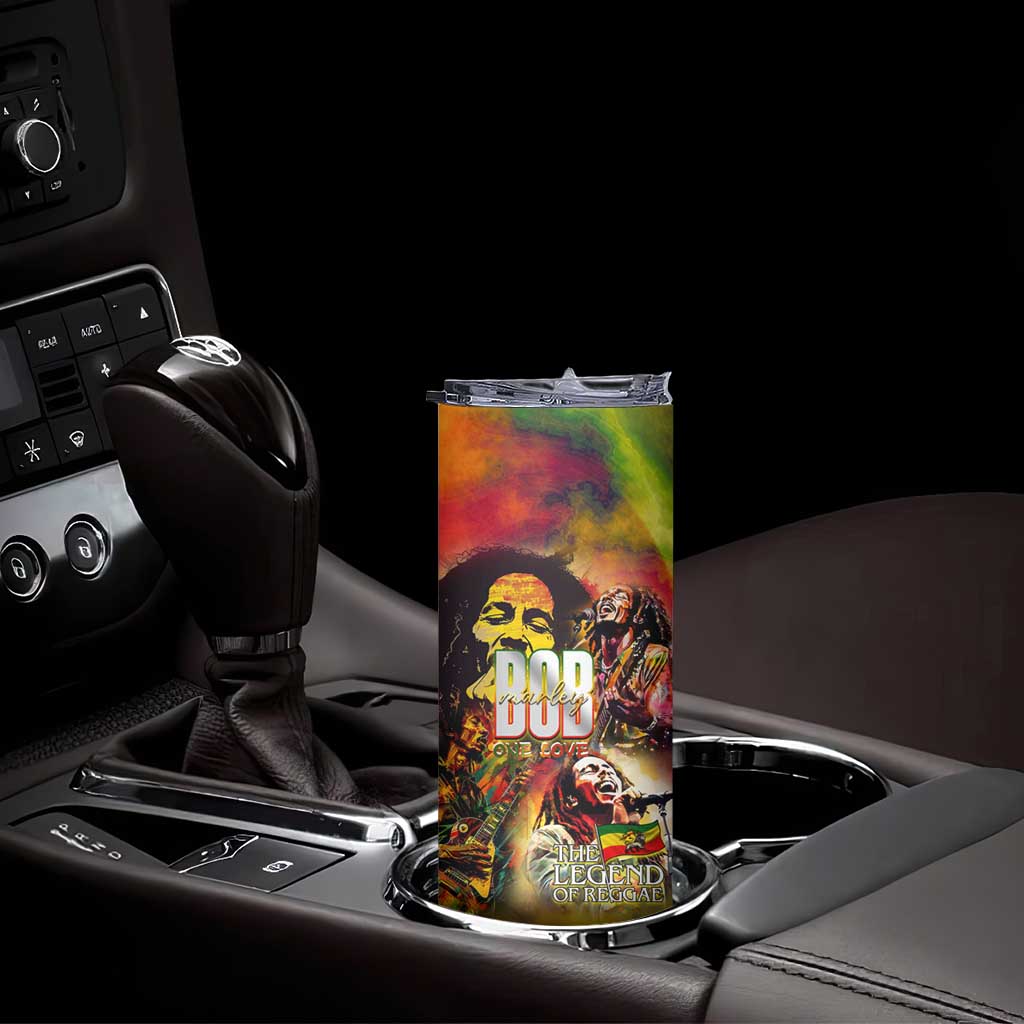 The Legend of Reggae Skinny Tumbler Bob One Love Colorful Art
