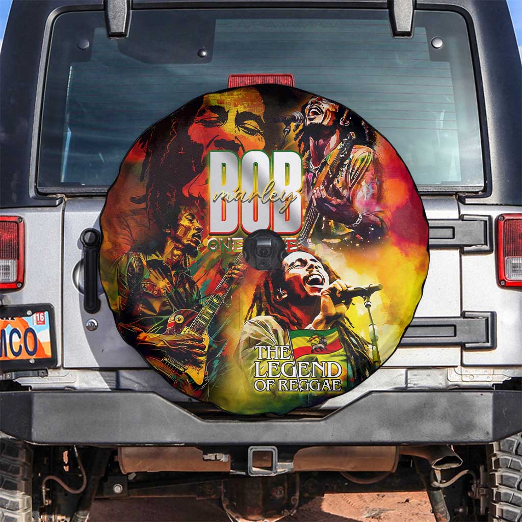The Legend of Reggae Spare Tire Cover Bob One Love Colorful Art