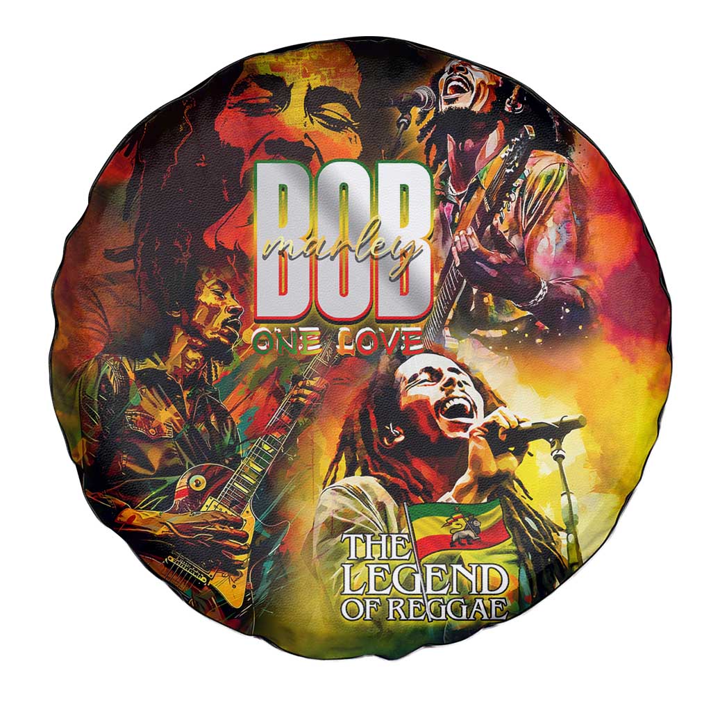 The Legend of Reggae Spare Tire Cover Bob One Love Colorful Art