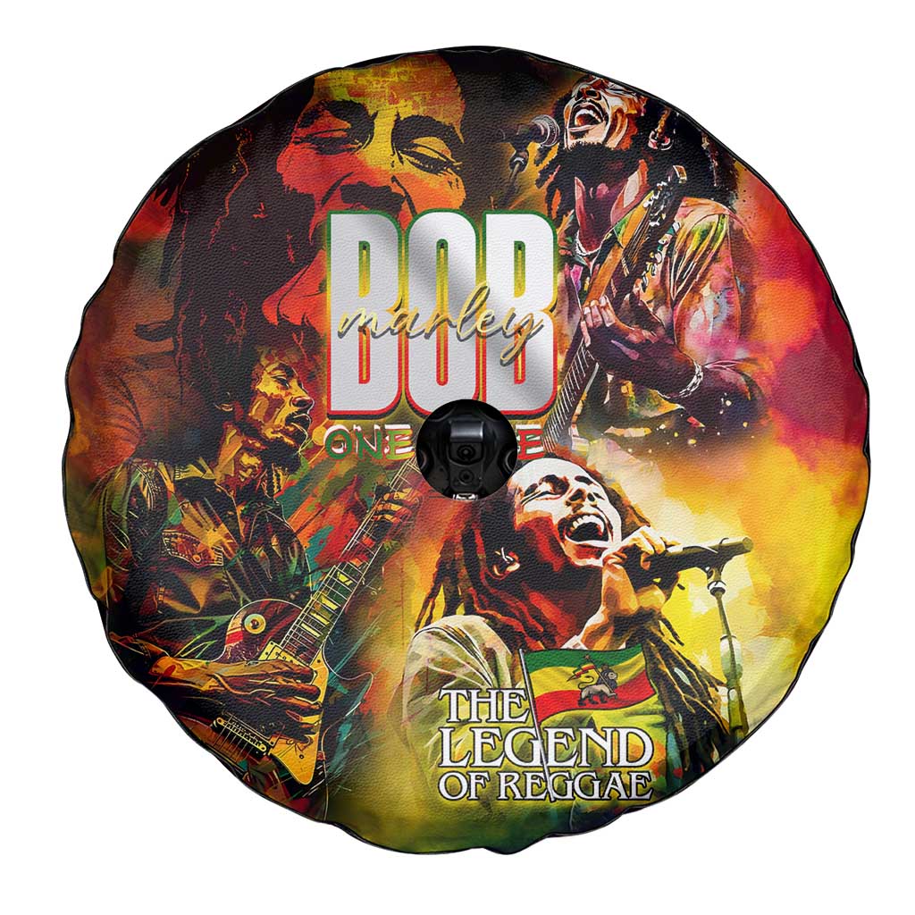The Legend of Reggae Spare Tire Cover Bob One Love Colorful Art