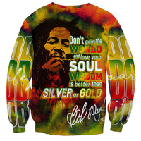 The Legend of Reggae Sweatshirt Bob One Love Colorful Art