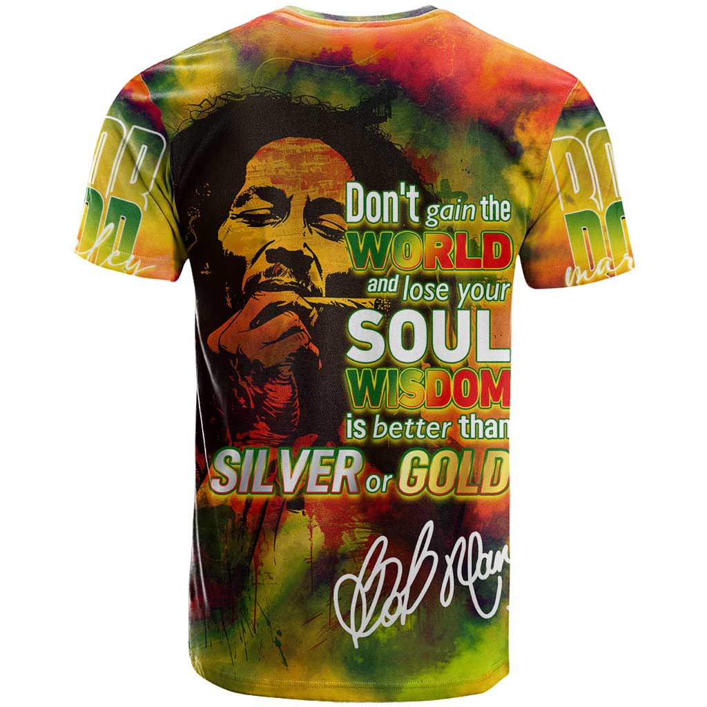 The Legend of Reggae T Shirt Bob One Love Colorful Art