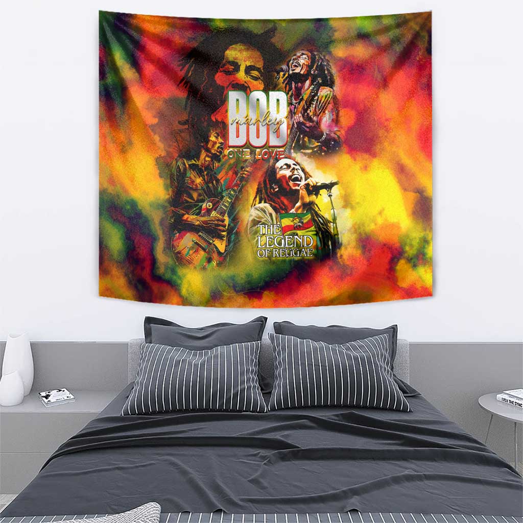 The Legend of Reggae Tapestry Bob One Love Colorful Art